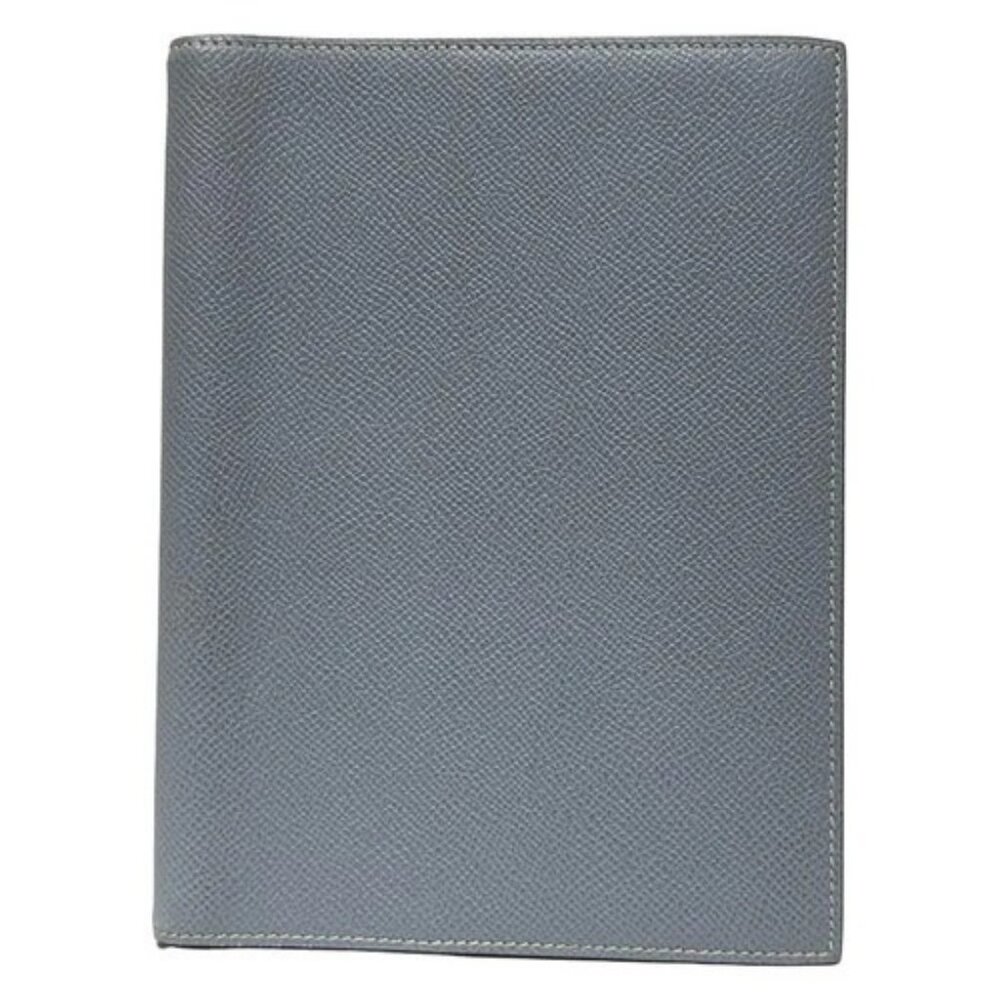 HERMES Globetrotter Blue Lin Veau Epsom Square Q Agenda